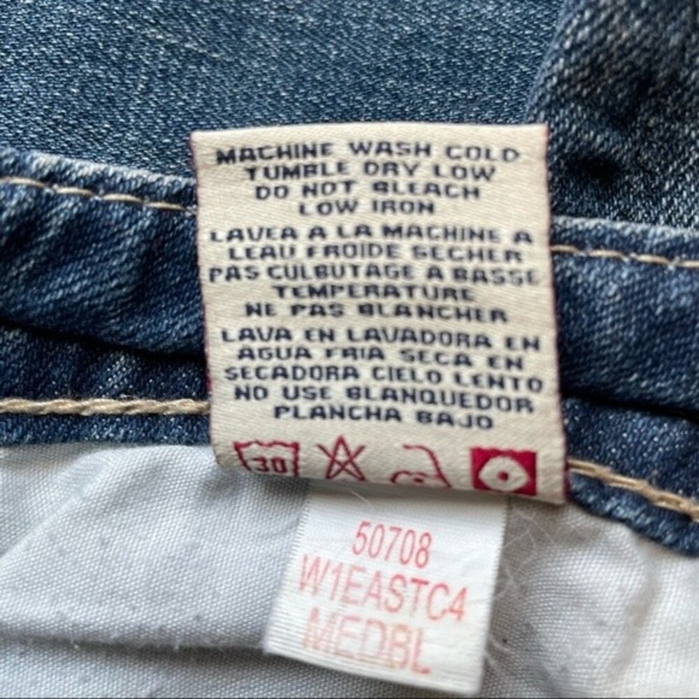 Mek Denim Y2K Back Flap Jean Medium Wash Straight Leg Size 28 | 6 Grunge 2000s - Picture 10 of 12
